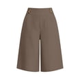 thumbnail image 4 of Elvqul Shorts for Women Pockets Plus Size Bermuda Shorts Summer Solid Going Out Dressy Casual Holiday Womens Casual Shorts, 4 of 4
