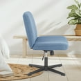 Office Chair Armless Desk Chair No Wheels, Cross Legged Office Chair