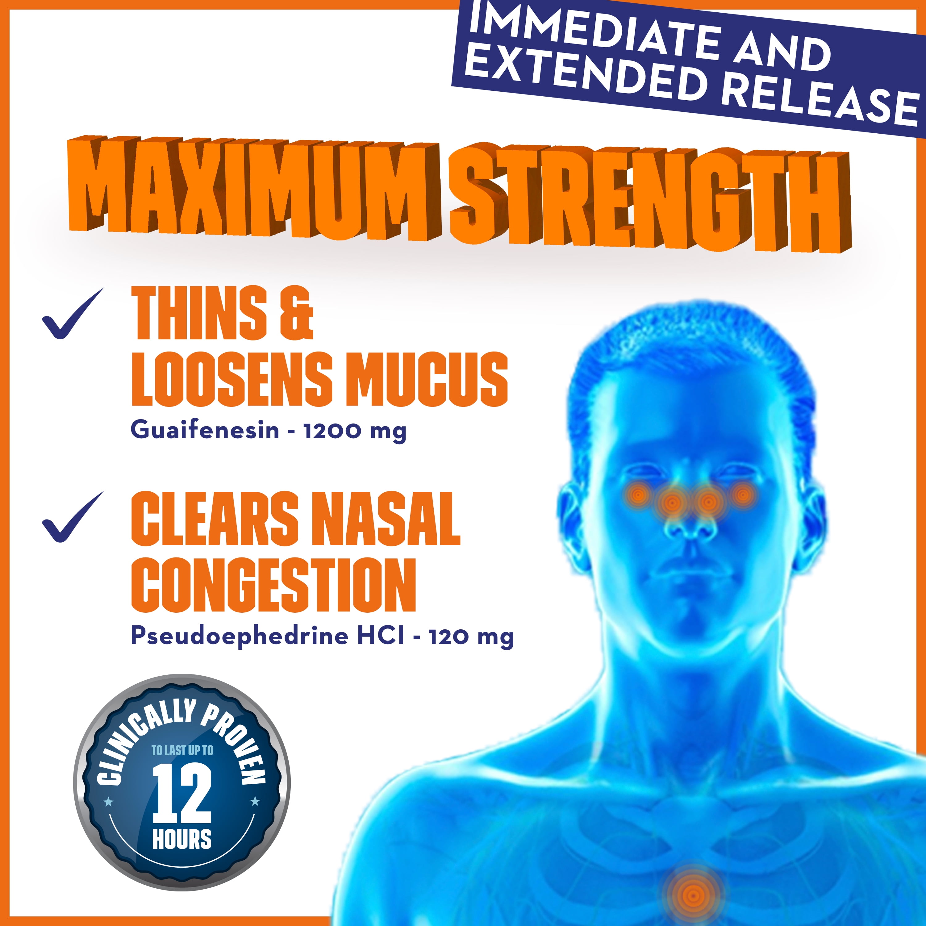 Mucinex D Maximum Strength Expectorant and Nasal Decongestant Tablets, 24 Count