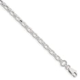thumbnail image 3 of 925 Sterling Silver 4.4mm Oval Rolo Chain Bracelet, 3 of 4