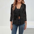 thumbnail image 2 of Women's Cardigan For Everyday Wear Versatile Loose Fit Plus Size Sun Lace Top Hollow Out Sheer Cardigan For Summer Cardigan Sweaters for Women, 2 of 2