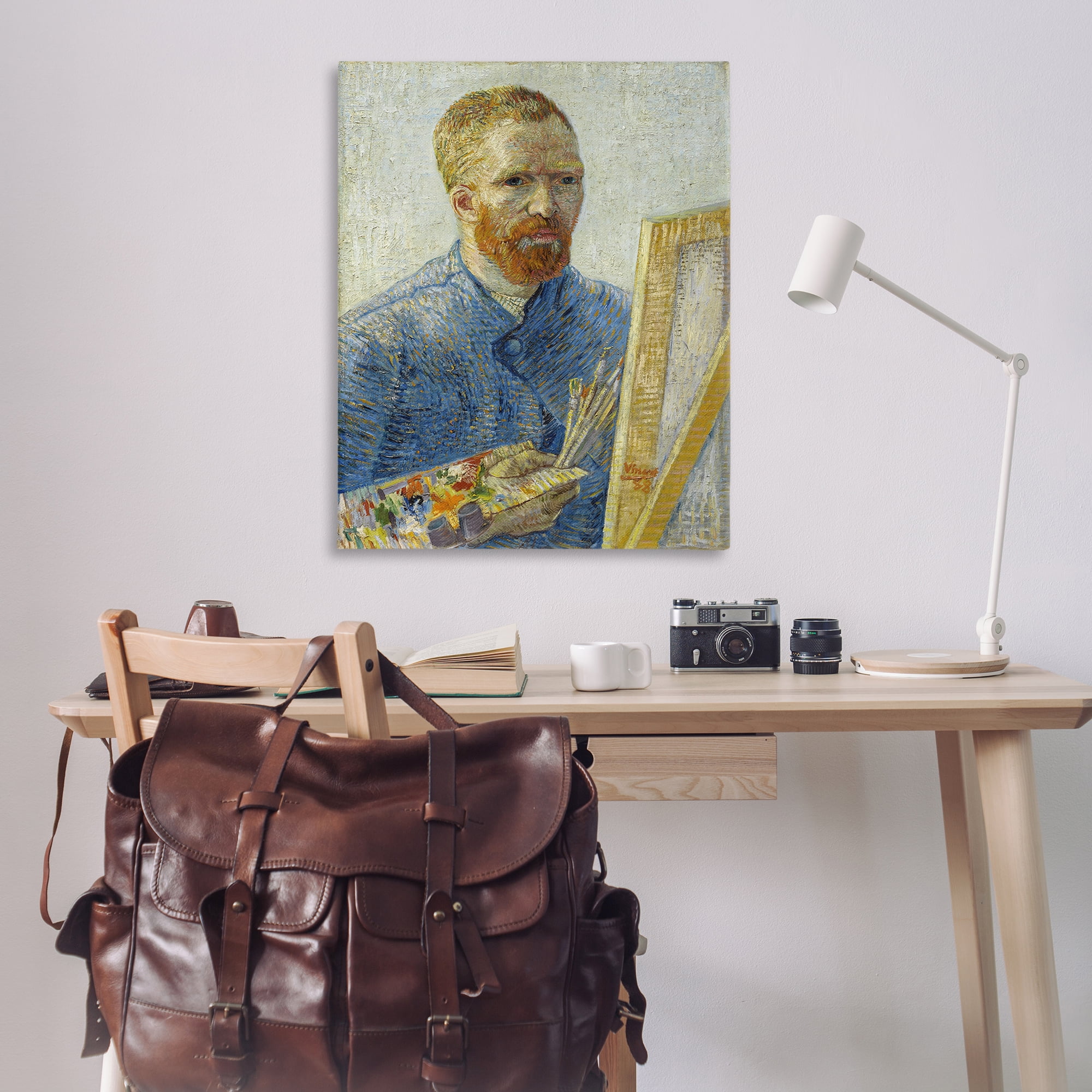 Stupell Industries Van Gogh Painter Self Portrait People Painting Wrapped Canvas Art Print Wall Art, 36 x 48