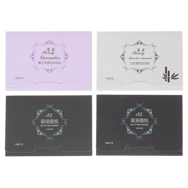 4 Packs Oil Absorbing Sheets for Face Portable Blotting Paper for Oily Skin