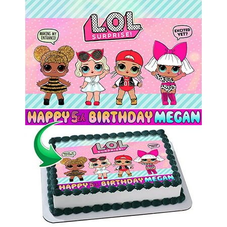  LOL  SUPRISE Edible Image Cake Topper Personalized Birthday  