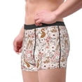 thumbnail image 2 of Honeii Autumn Floral Deer Print Mens Boxer Briefs Breathable,Boxer Brief for Men, Moisture-Wicking Underwear-Small, 2 of 5
