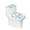 Blue Rose Patchwork Print, variant on HELLHERO 4Th of July Toilet Lid Cover Set, Soft Polyester Toilet Tank Lid Covers for Home Bathroom, 17"x21", Easy to Clean 2 Pieces Set