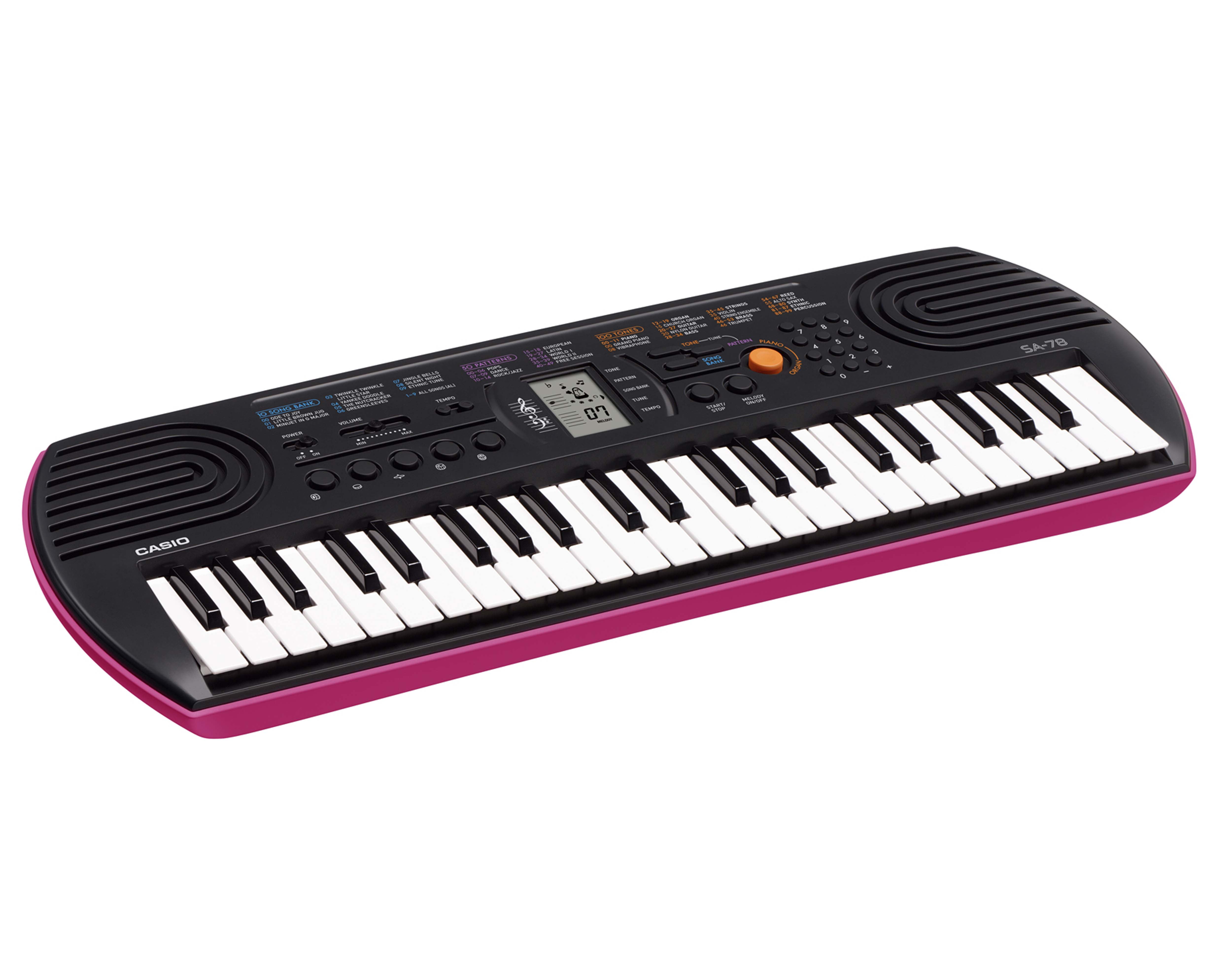 & Orgelmodus mit Lernfunktion Piano Kinder Casio Keyboard SA-77 mit 44 Tasten 