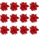 thumbnail image 3 of Flores artificiales de Navidad con purpurina de 13 cm, decoración para árbol de Navidad, adornos de Año Nuevo, flores falsas para Navidad, regalos, 3 of 5