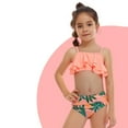 thumbnail image 5 of LYMAYTER 2-12Y Kids Teen Girls Sleeveless Swimsuits Two-Piece Outfit Toddler Beach Bikini Sling Bathing Suit Set Toddler Summer Quick-Dry Bathing Suit Set, 5 of 9