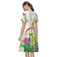 thumbnail image 2 of Bixox Robe d'Été à Manches Courtes pour Femmes Robe Ample Longueur Genou avec Poches-Plantes et Insectes, 2 of 7