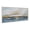 White, variant on Kate and Laurel Sylvie Sunday Morning Framed Canvas Wall Art by Mary Sparrow, 18x40 White, Decorative Abstract Landscape Art on Framed Gallery-Wrapped Canvas
