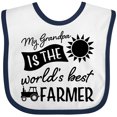 thumbnail image 3 of Inktastic My Grandpa is the World's Best Farmer Tractor Design Boys or Girls Baby Bib, 3 of 4