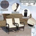 thumbnail image 2 of Contemporary 2-Piece Dining Chairs Set With Beige Cushions For Outdoor Comfort Stylish PE Rattan Seating Option, 2 of 7
