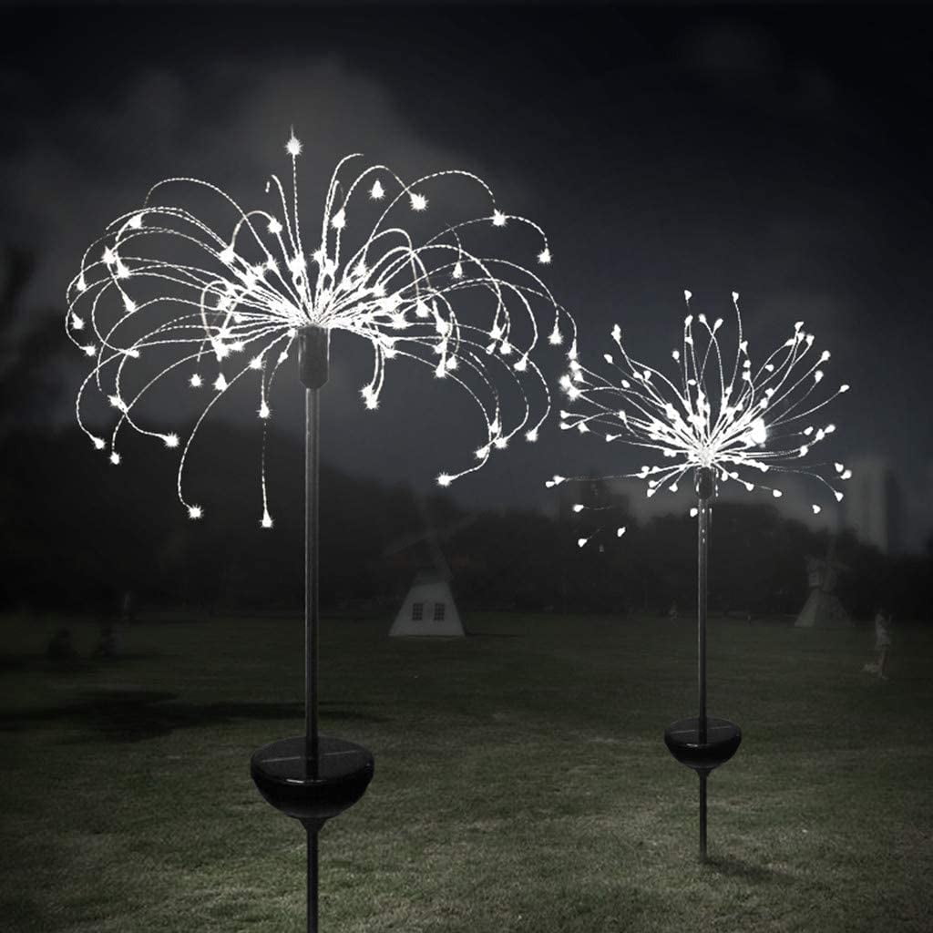 Solar Lights Outdoor, Garden Decorative Lights, Solar Landscape Lights, DIY Lights, 120 LED Powered 40 Copper Wires for Walkway Patio Lawn Backyard，Party Decor 2 Pack （Cool white）