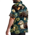 thumbnail image 3 of Platypus Men's Short Sleeve Spread Collar Hawaiian Shirts, Casual Printed Button Down Summer Beach Tops, Unisex Men's Shirts, 3 of 6