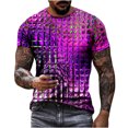 thumbnail image 2 of Qiopertar T-Shirt Décontracté pour Hommes Imprimé Géométrique Tee Graphique Tee Extérieur Quotidien Vacances Manches Courtes Col Rond Printemps Automne Vêtements Grandes Économies de Vacances!, 2 of 7