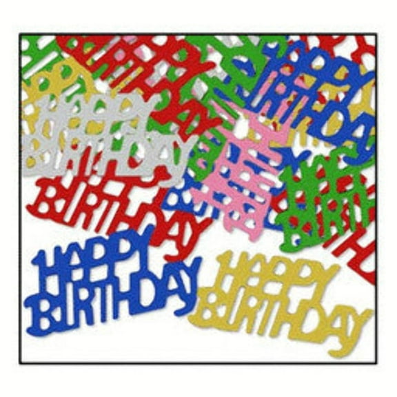 Happy Birthday Fanci-Fetti (multi-color) Party Accessory (1 count) (.5 Oz/Pkg)