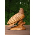 thumbnail image 4 of 8" Wooden Handmade American Eagle Statue Handcrafted Figurine Sculpture Art Hand Carved Rustic Lodge Outdoor Home Decor Us Accent, 4 of 5