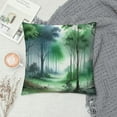 thumbnail image 2 of GOSMITH Watercolor Fog Forest Pillow Covers, Rustic Style Nature Pine Trees Print Throw Pillow Covers Winter Christmas Pillowcase Decor for Indoor Outdoor Home Sofa Bedroom Living Room, 2 of 5