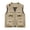 #05 Khaki 【Mix & Match: Choose Your Favorites】, variant on Men's Sleeveless Zipper Cardigan Jacket | Nylon Spandex Vest With Pockets, V-Neck Zip Up Casual Layering Piece for Daily Work Travel Camping Stylish | Zenithor,Yellow M