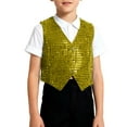 thumbnail image 4 of Hihipz Big Boy's Vest Sparkling Sequins Tops Stage Dance -Hop Stylish Tops,Sizes 8-9, 4 of 4