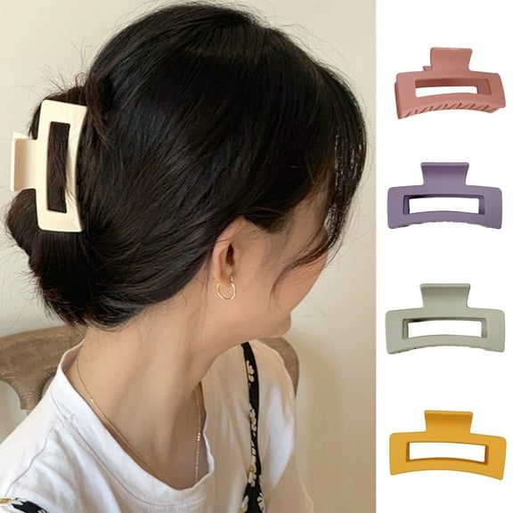 SPRING PARK Women Geometric Acetate Hair Claw Large Size Square Hair Clip Hairpin Barrette Accessories