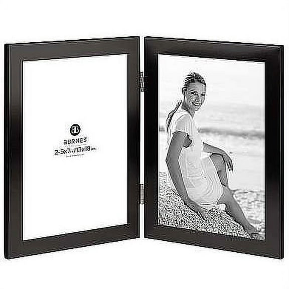 BASIC METALS Hinged Black 5x7 Duo by Burnes Carr - 5x7