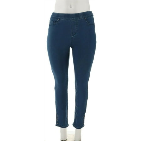 Martha Stewart Knit Denim Pull-On Jeans Snap Women's A307750 | Walmart ...