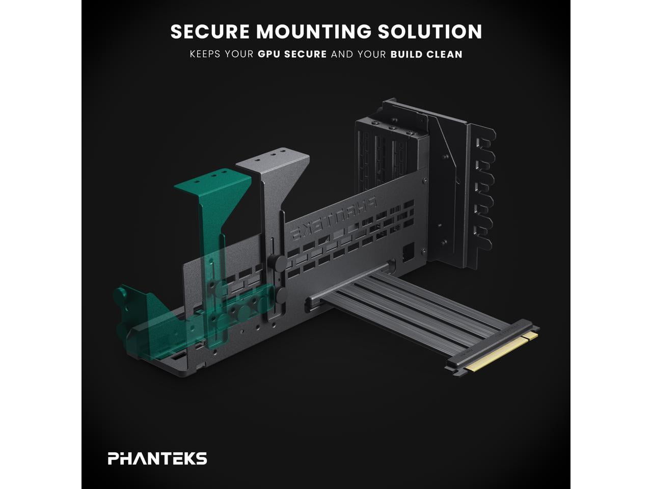 Phanteks, Premium Vertical GPU Bracket, 220mm, Black - Walmart.com
