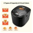 thumbnail image 3 of Bread Maker 2LB, 19-in-1 Automatic Dough Machine, Nonstick, 3 Crust Colors, Compact Bread Baking Machine for Home Use, Gluten-Free, Jam & Cake, 3 of 7