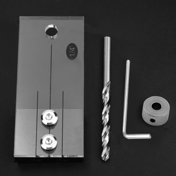 Guía de Perforación para Agujeros para clavijas, Juego de Brocas Escalonadas, Herramienta para Trabajar la Madera para Tableros de Madera, Compacta y Fácil de Usar,