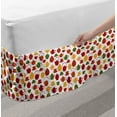 thumbnail image 2 of Tea Party Bed Skirt, Various Type of Cups and Teapot Motifs Abstract Hobby Gathering, Elastic Bedskirt Dust Ruffle Wrap Around for Bedding Decor, 4 Sizes, Pale Orange and Olive Green, by Ambesonne, 2 of 2