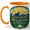 Orange, variant on Sunshine Mountains Peace Coffee Mug, Stained Glass Nature Mug, Outdoor Hiking Birthday Christmas Gift, Mountain Lake Pine Forest Sun Art, 11 oz White Ceramic Coffee Cup for Tea