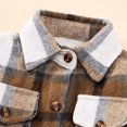 thumbnail image 5 of Usaibhir Toddler Baby Boy Girl Shirt Flanne Jacket Plaid Long Sleeve Button Down Shirt Kids Fall Winter Shacket Kids Coat, 5 of 12