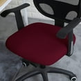 thumbnail image 4 of Elastic Stretch Office Chair Covers - Fit Spandex Slipcovers for Computer, Desk & Kitchen Chairs | Anti-Dust, Removable & Machine Washable Protective Seat Cover (Burgandy,1), 4 of 7