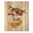 thumbnail image 3 of Designart 'Minimalist Shapes With Ancient Plant II' Modern Print on Natural Pine Wood, 3 of 5