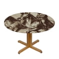 thumbnail image 3 of HAOXIT Round Tablecloth s, Beige Washable Polyester Table Cloth Table Cover Decorations for Picnic,Kitchen,Holiday Party 31-35, 3 of 8