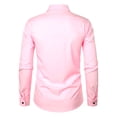 thumbnail image 4 of Bcfgryg Men's Stylish Casual Shirt With Lace Trim Slim Fit Comfortable Breathable Top For Daily Wear Spring Fall Fashion Blouse Men’S Casual Summer Shirts Pink, 4 of 5