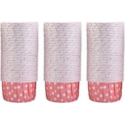 100PCS Polka Dot Baking Cups Paper,Cupcake Liners,Mini Cupcake Liners Paper Round Cake Baking Cups Muffin Cases Wedding Home Holiday Party(pink)