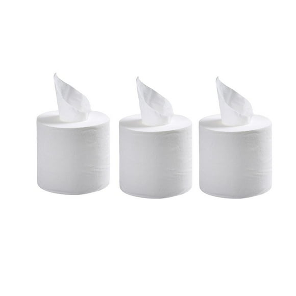 3 Rolls Toilet Paper Bulk, 4 Ply Wood Pulp Bath Tissue, Home Kitchen Toilet Tissue, Soft, Strong and Highly Absorbent