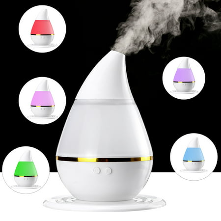 Mist aroma Humidifier, 250 ml Ultrasonic Humidifiers Air Purifier Atomizer Essential Oil Diffuser Whisper-Quiet, 7 Color LED Lights For Home Bedroom Baby Room (Best Atomizer For Hash Oil)