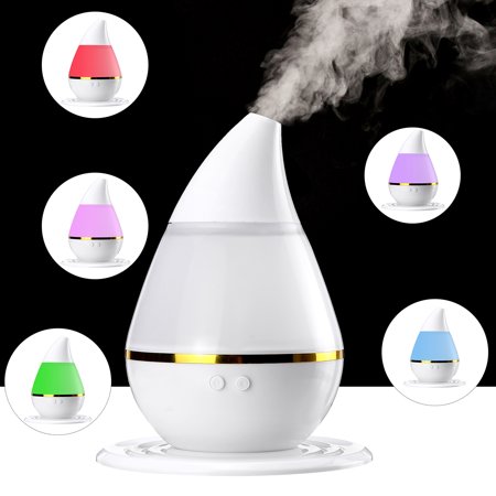 Mist aroma Humidifier, 250 ml Ultrasonic Humidifiers Air Purifier Atomizer Essential Oil Diffuser Whisper-Quiet, 7 Color LED Lights For Home Bedroom Baby Room (Best Atomizer For Thick Oil)