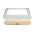 thumbnail image 3 of Rustic Wooden Square Picture Frames 8x8 - Set of 2 -100% Natural Eco Distressed Wood with Real Glass for Wall Mounting and Tabletop Photo Frame - Blue, 3 of 7