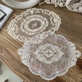 thumbnail image 2 of Furniture Cover,European Oval Embroidered Lace Embroidered Lace Fabric Placemat Coaster Coffee Table Mat True Excellence, 2 of 5