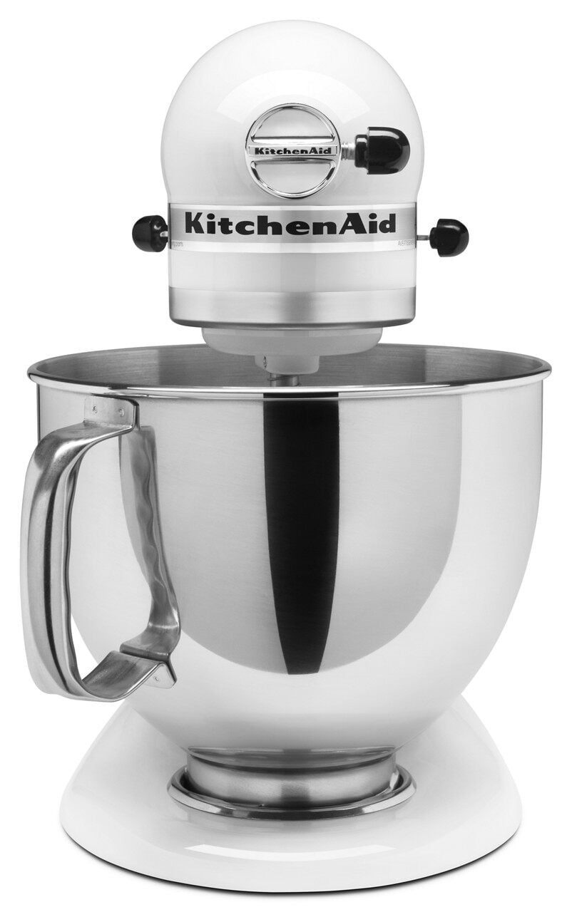 KitchenAid Artisan Series 5 Quart Tilt-Head Stand Mixer, White-on-White (KSM150PSWW)