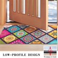 thumbnail image 3 of Bohemian Retro Floral Non-Slip Entryway Door Mat,Boho Indoor Decor Durable Low Plush Door Mat,Washable Welcome Rug for Patio Hallway Home Decor 17x30 Inches, 3 of 6