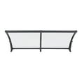thumbnail image 3 of Grey & Clear Aluminum Door Awning - 62" Wall Mounted Rain Canopy with Drainage System, 187lb Capacity, 3 of 15