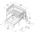 thumbnail image 6 of Max & Lily Solid Wood L-Shaped Full over Full Bunk Bed with Ladder on End, White, 6 of 7