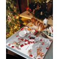 thumbnail image 2 of Winter Christmas Placemats Set of 8 Snowman Red Christmas Ball Pine Leaves Gray Style Heat Insulation Washable Place Mats, Rustic Non-Slip Table Mats for Dining Table Party Kitchen Decor,13x19 Inch, 2 of 4