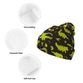 thumbnail image 3 of Lsque Cute Cartoon Dinosaurs Green Silhouette Pattern Pattern Knitted Beanie, Unisex Winter Hat, Knit Hat Winter Beanies Thick Fisherman Beanies Cuffed Plain Skull Caps, 3 of 6